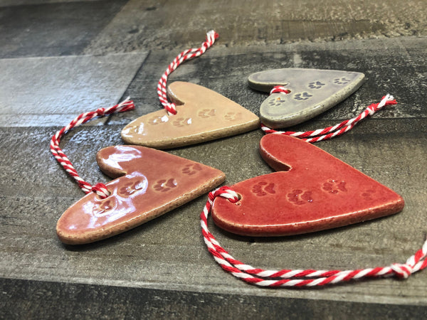 Ornament - Pawprint Heart