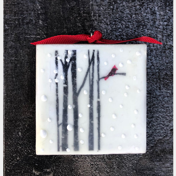 Ornament - Encaustic cardinal